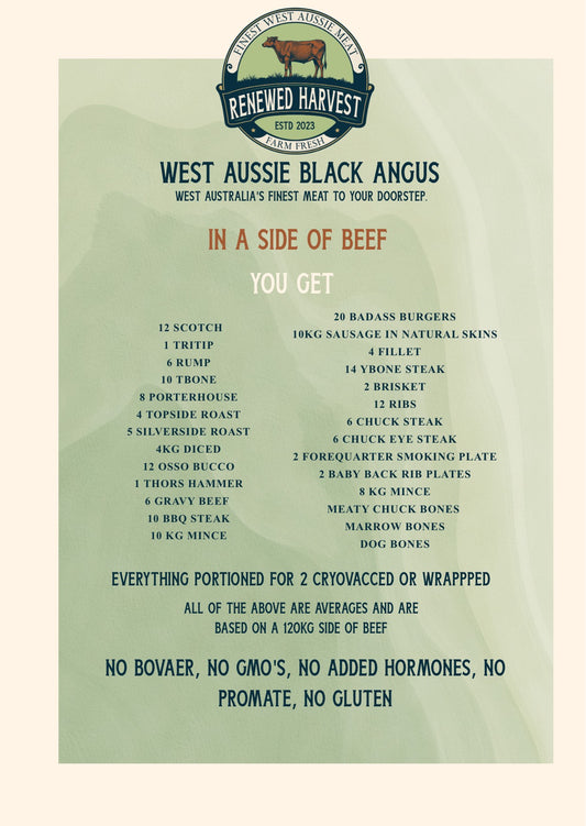 West Australian Black Angus Beef side